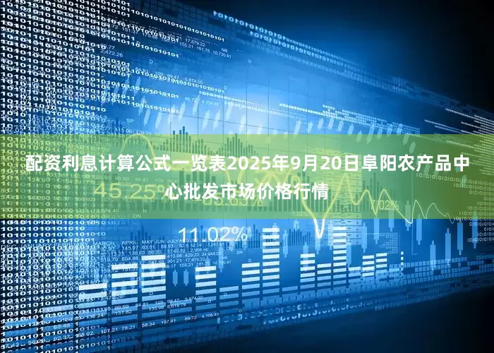 配资利息计算公式一览表2025年9月20日阜阳农产品中心批发市场价格行情